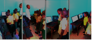 Students Getting Basic Computer Training