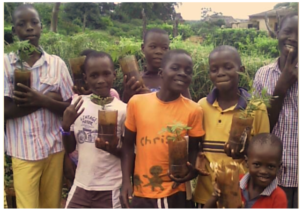 Kids Planting Trees To Save The Environment