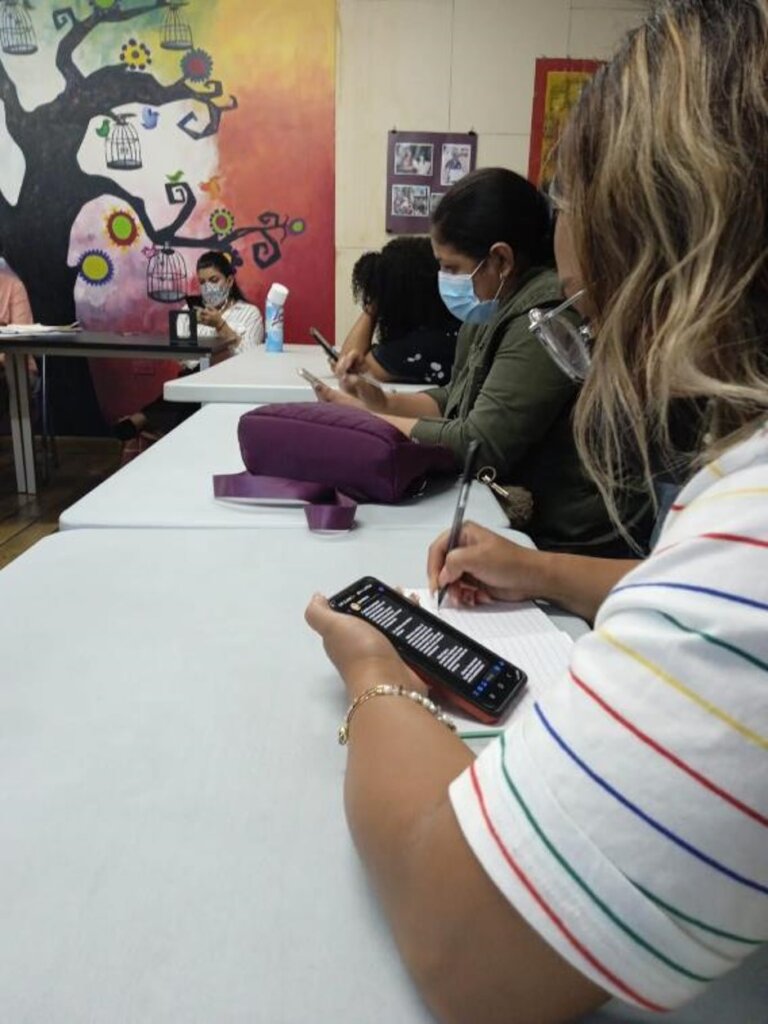 Focus group of women validating technology tools3