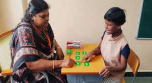 Individual special education class in progress
