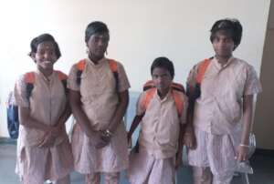 Mainstreamed children off to school