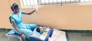 Nithya in action at our in-house medical center.