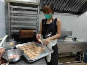 Team baking cookies 2022 for bags