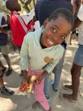 One of our little artists working on her crafts