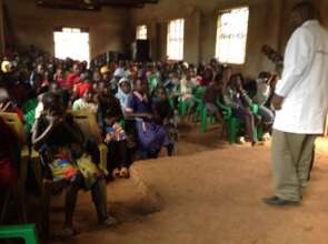 Health officer discuss with girls on good hygiene