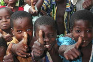 Some of the children benefited by MicroLoan's work