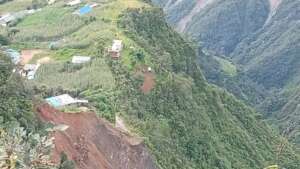 Re-visited area, landslide stopped way to school.