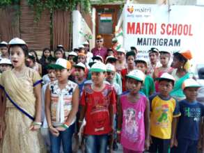 Children celebrating Independance Day