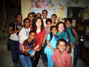 Maitri's students with international interns