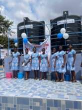 Some project beneficiaries at the water station