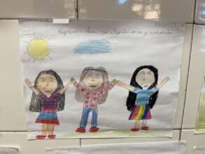 Student drawing: B2S with joy, peace and harmony