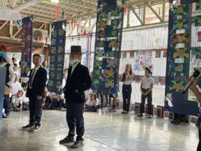Students visiting the exhibition