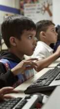Student concentrated leaning new skills