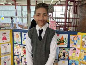 Samuel,6th grade student,as Dutch painter van Gogh