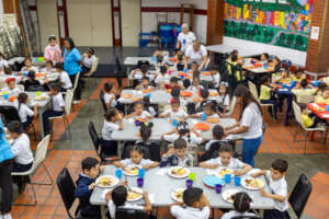 Students during lunch time