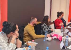 Participants listening