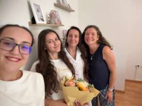 MamiCare team celebrating Ledi's engagement