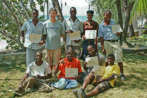 Employees completing their training