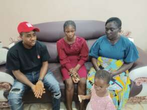 Our Project Leader discussing with the widows