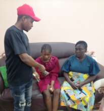 Our Project Leader supporting the widows