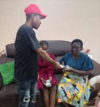 Our Project Leader supporting the widows