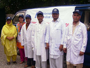 Emergency medical care for flood victims.