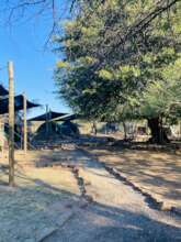 The 3 new tents at the camp