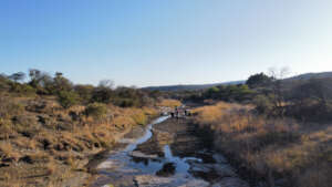 Exploring Nyandu Stream near the camp