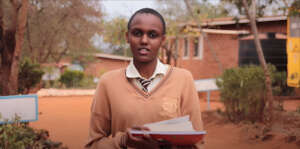 Faith, a student at Lawson High School in Nyumbani