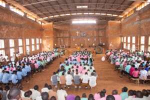 Children at Nyumbani Village during assembly