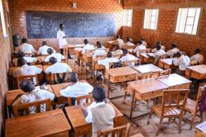 Children attend class in Nyumbani Village