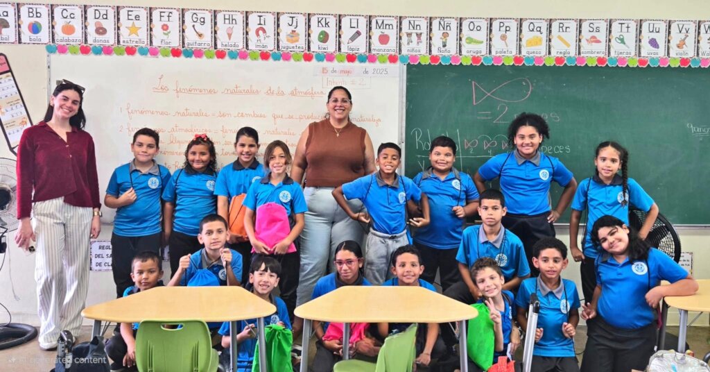 MCN's Puerto Rico staff with students.