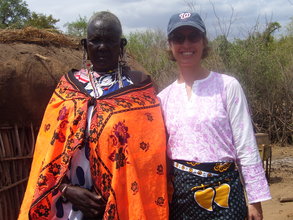 Global Giving's Stephanie with the Masai Chief's wife
