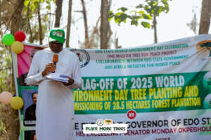 Honourable Gani Audu giving a speech
