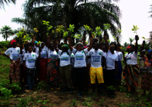 Women planting trees in Waterloo, Sierra Leone