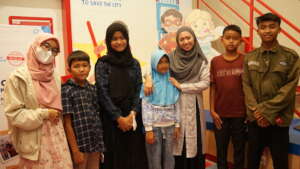 Portrait of children who are beneficiaries of the