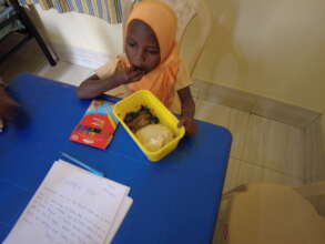 Aziza happy to eat