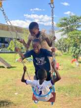 Our children enjoying WOW Cafe playground