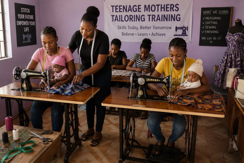Buy 500 sewing machines to 500 teenage mothers