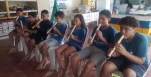 kids enjoying their new recorder lessons