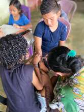 youth doing indigenous body art