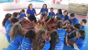 The Kids Engaged in a Togetherness Activity