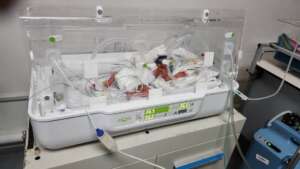 HHA's donated incubator welcoming its first baby!
