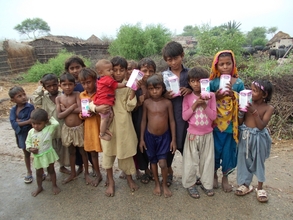 Children affected due to heavy rain 2012