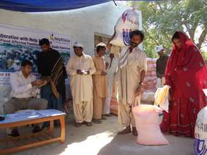Food items distributed among poor families