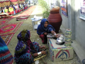 women trained in FES cooking stove