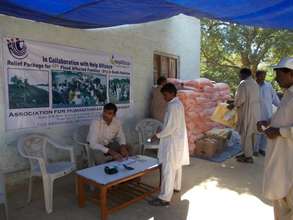Food for 473 families affected during floods 2012