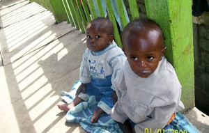 Toddlers enjoying a sunny day