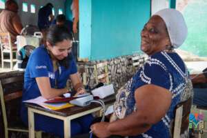 Hypertension control consultation in Chuspa.