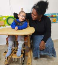 Worker with Child in Hard-Hit Ashkelon